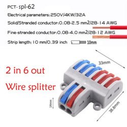 SPL-62 Spring Lever Nut Terminal Block 2
