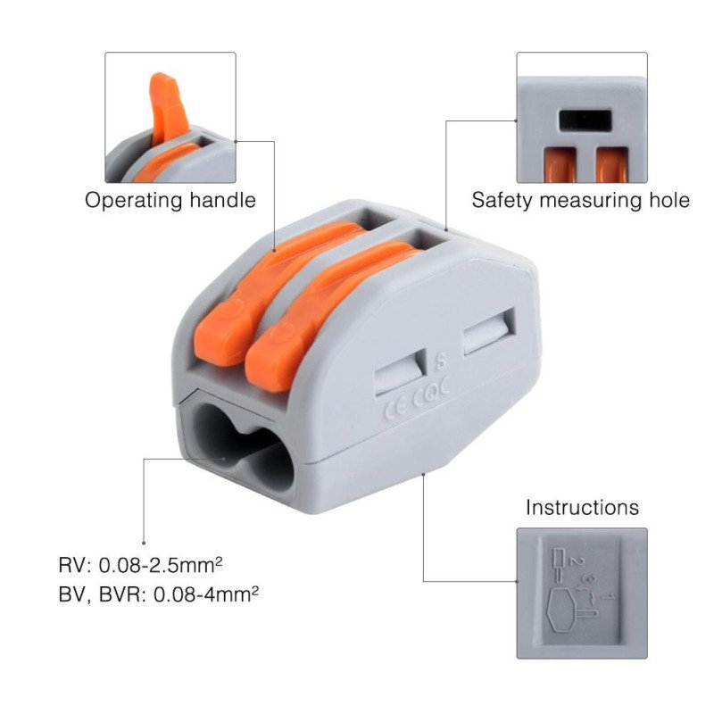 PCT series Spring Lever Nut Terminal Block