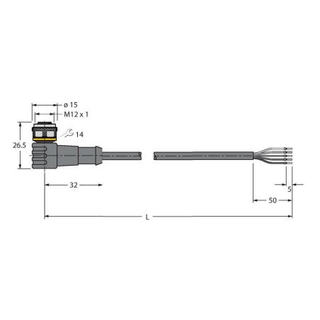 Turck M12 sensor cable
