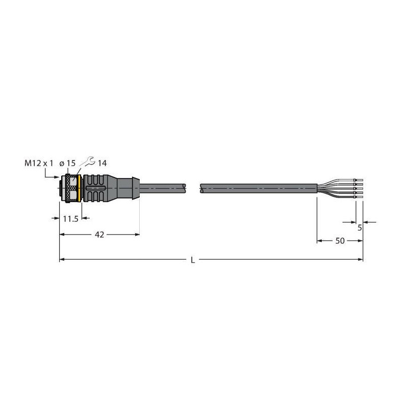 Turck M12 sensor cable