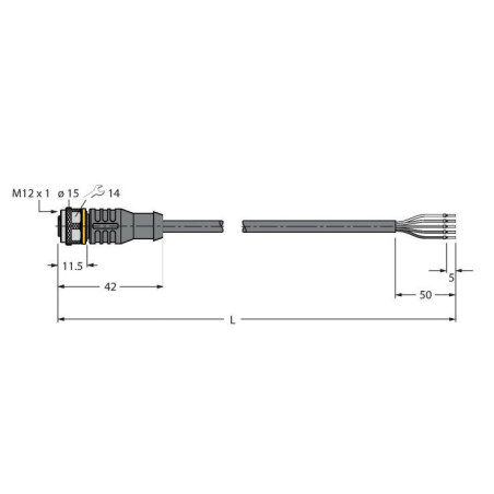 Turck M12 sensor cable