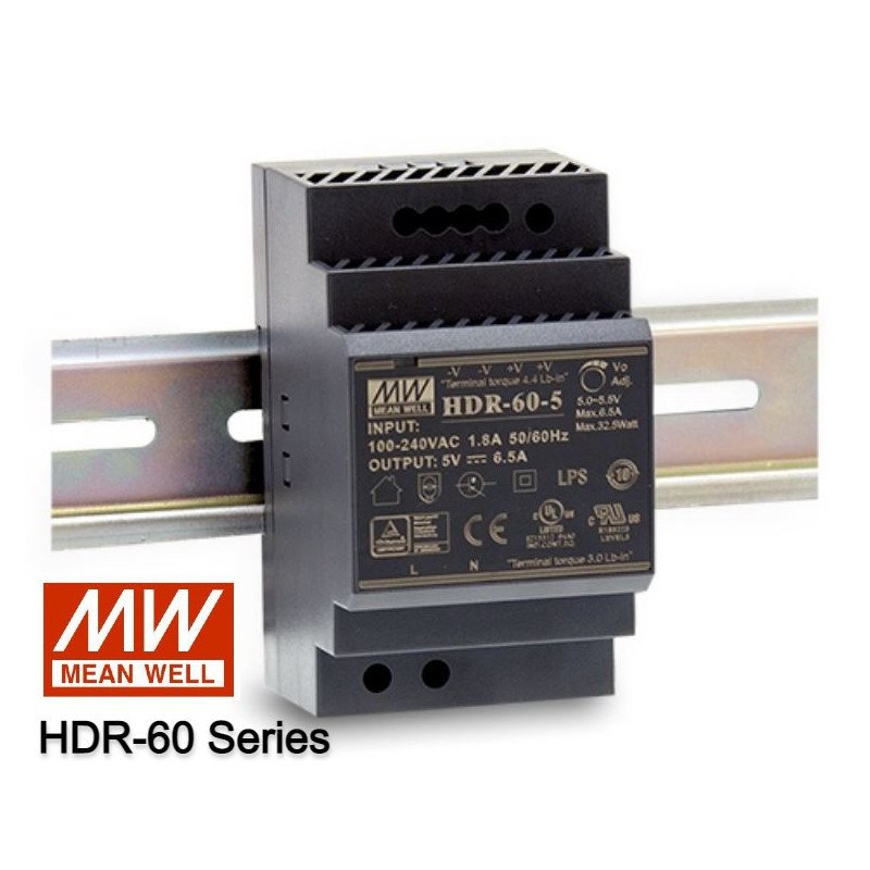 Mean Well HDR DIN Rail DC Power Supply