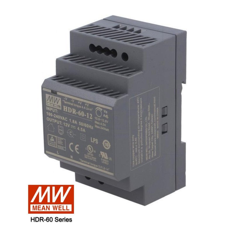 Mean Well HDR DIN Rail DC Power Supply