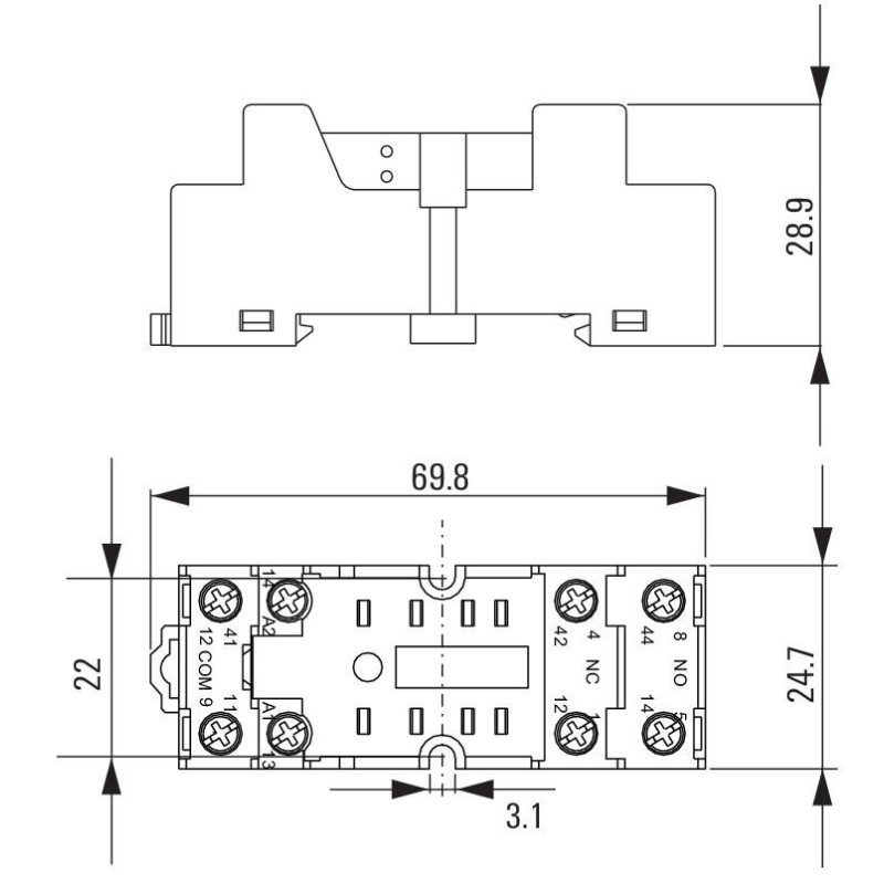 Weidmuller FS 2CO relay socket