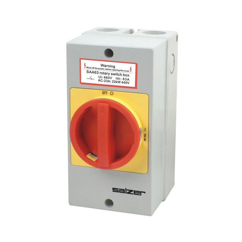SALZER Isolator Switch With IP65 Plastic Box