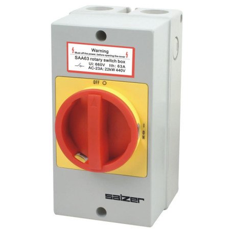 SALZER Isolator Switch With IP65 Plastic Box