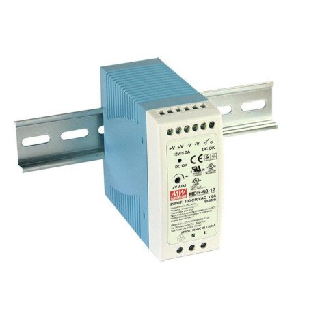 Mean Well MDR Din Rail Power Supply (MDR-20-12,MDR-20-24,MDR-60-12,MDR-60-24,MDR-100-12,MDR-100-24)