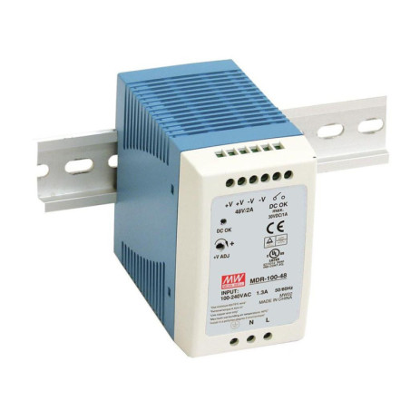 Mean Well MDR Din Rail Power Supply (MDR-20-12,MDR-20-24,MDR-60-12,MDR-60-24,MDR-100-12,MDR-100-24)
