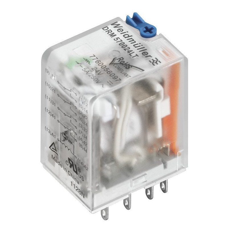 Weidmuller DRM270024LT 2 Pole 24VDC Relay