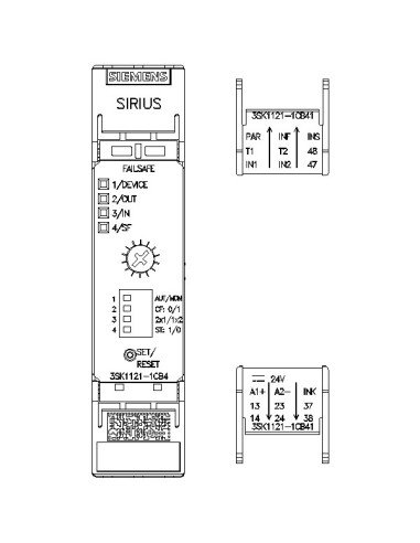 SIEMENS 3SK1 Advanced basic units with time delay - 3SK1121-1CB42
