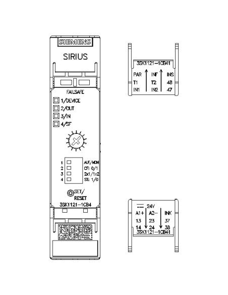 SIEMENS 3SK1 Advanced basic units with time delay - 3SK1121-1CB42