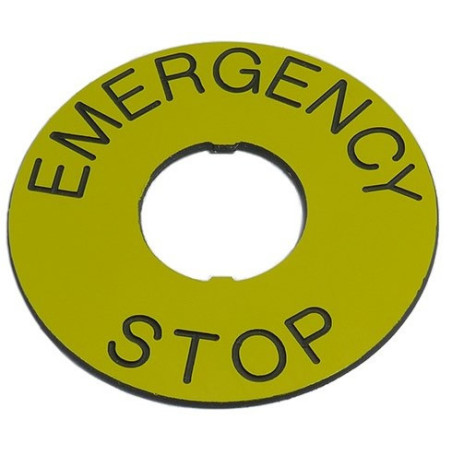 Zensor ESP-22-60 emergency stop label