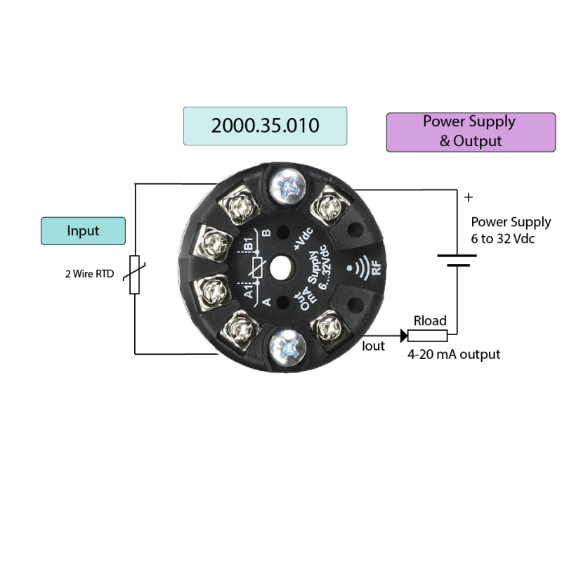 Pixsys 2000.35.010 RTD In-head Signal Converter