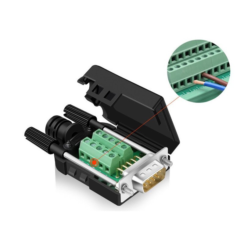 Solderless DB9 9 Pins Connector