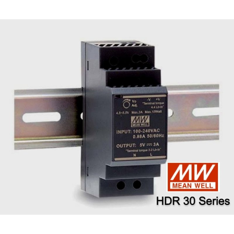 Mean Well HDR DIN Rail DC Power Supply